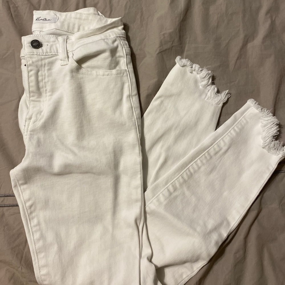 Kancan Jeans White ankle skinny